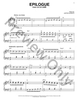 Epilogue piano sheet music cover